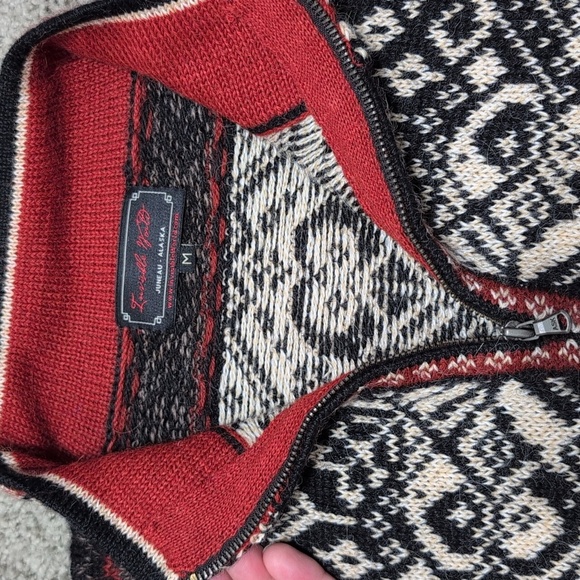 Invisible World 100% Alpaca Wool Hand Made Norwegian Pullover Sweater Fair Isle - Picture 6 of 11